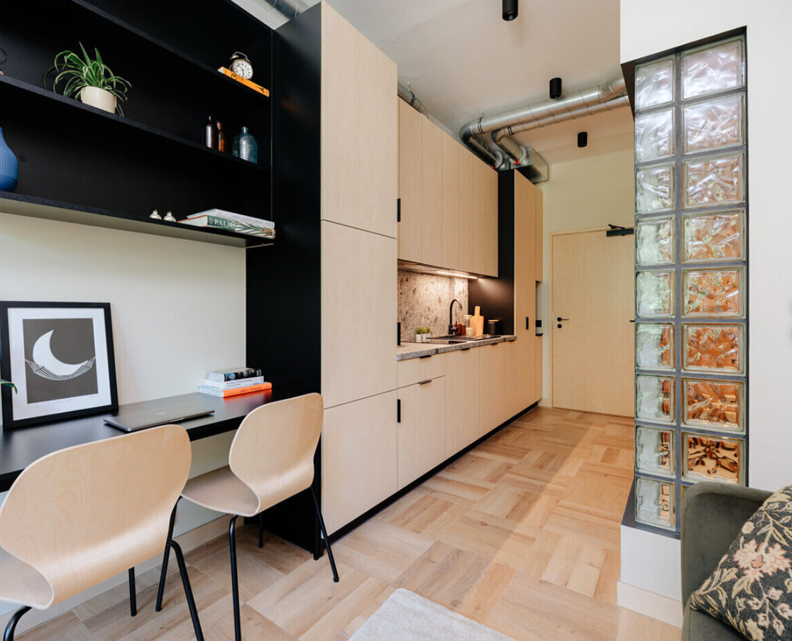 Student apartment kitchen